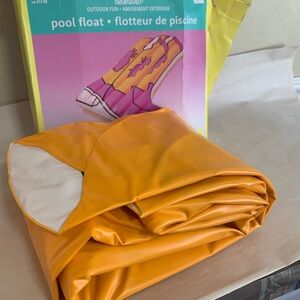 Cowgirl Boot Pool Float Pink Orange Inflatable Summer Pool Toy 60”